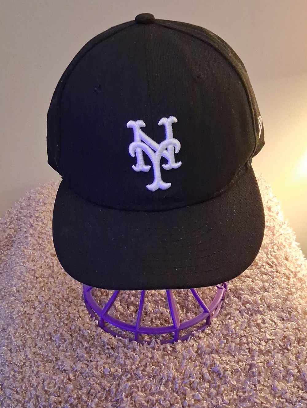 9fifty Black Baseball Cap with White NY Logo
